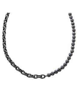 Armani Exchange Elegante collana da uomo con perle di ematite AXG0150060 uomo