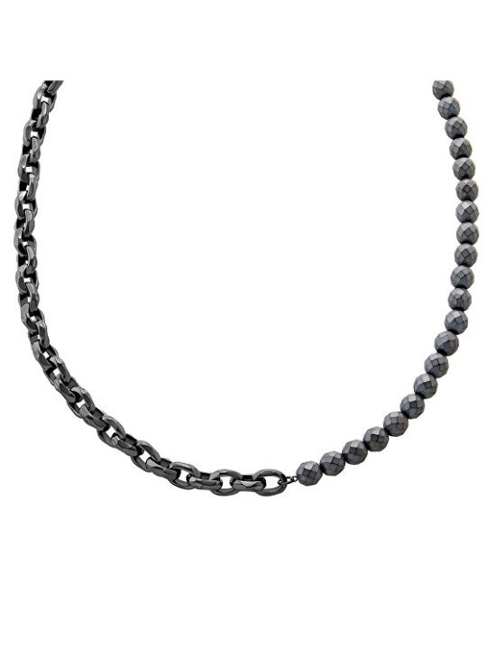 Armani Exchange Elegante collana da uomo con perle di ematite AXG0150060 uomo