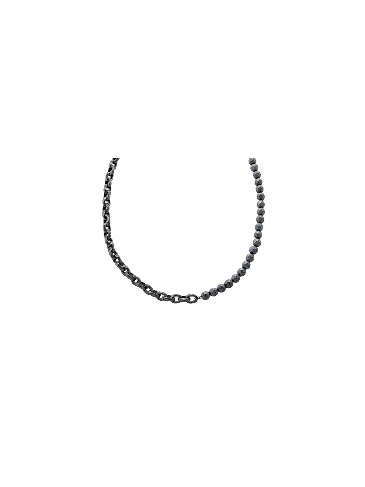 Armani Exchange Elegante collana da uomo con perle di ematite AXG0150060 uomo