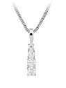 Silver Cat Bellissima collana in argento con zirconi SC576 catena, pendente donna