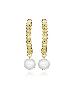 Silver Cat Splendidi orecchini di perle placcati in oro SC580 donna