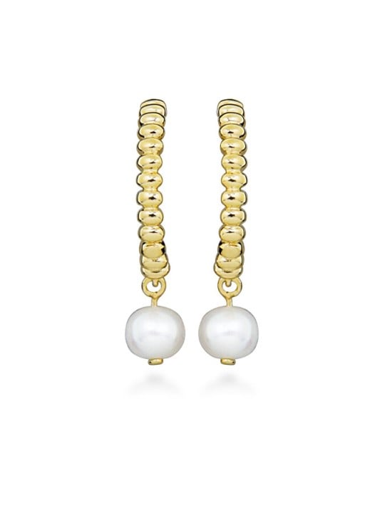 Silver Cat Splendidi orecchini di perle placcati in oro SC580 donna