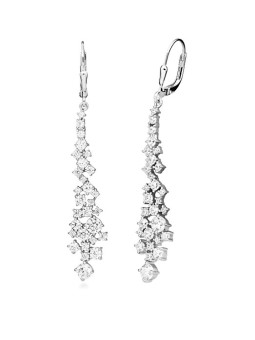 Silver Cat Eleganti orecchini pendenti con zirconi cubici Classics SC614 donna