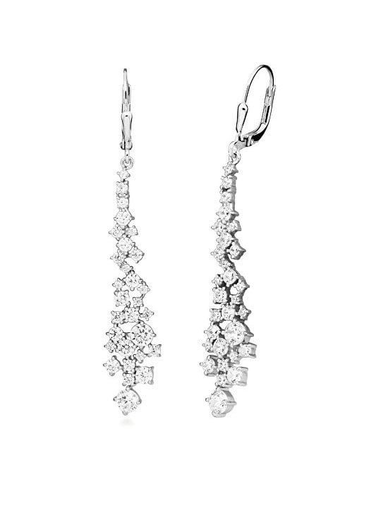 Silver Cat Eleganti orecchini pendenti con zirconi cubici Classics SC614 donna