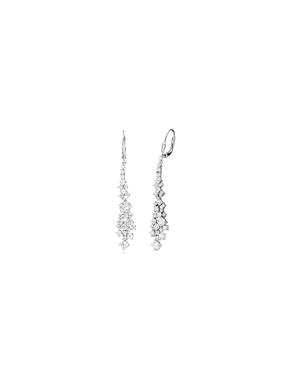 Silver Cat Eleganti orecchini pendenti con zirconi cubici Classics SC614 donna