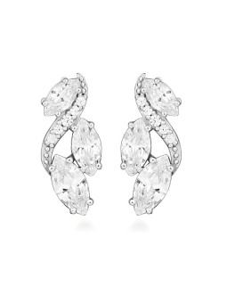 Silver Cat Orecchini scintillanti in argento con zirconi cubici Classics SC595 donna