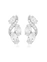 Silver Cat Orecchini scintillanti in argento con zirconi cubici Classics SC595 donna
