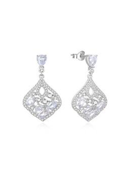 MOISS Lussuosi orecchini in argento con zirconi trasparenti E0002948 donna
