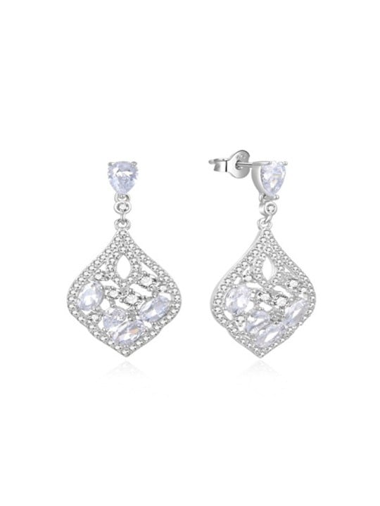 MOISS Lussuosi orecchini in argento con zirconi trasparenti E0002948 donna