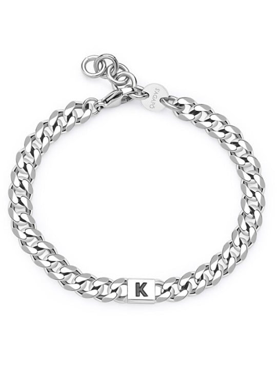 S'Agapõ Bracciale da uomo in acciaio con monogramma K SMG21 uomo