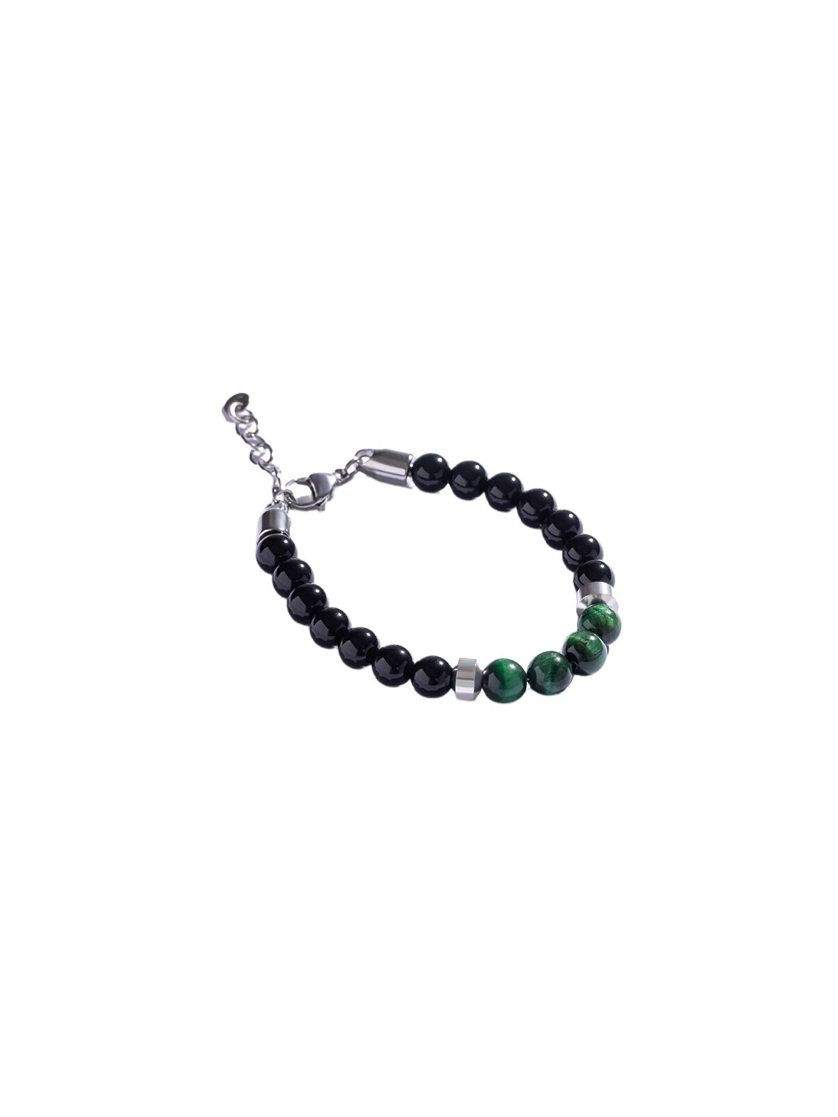 Marc Malone Elegante bracciale con perline e quarzo verde MCGB5020 uomo