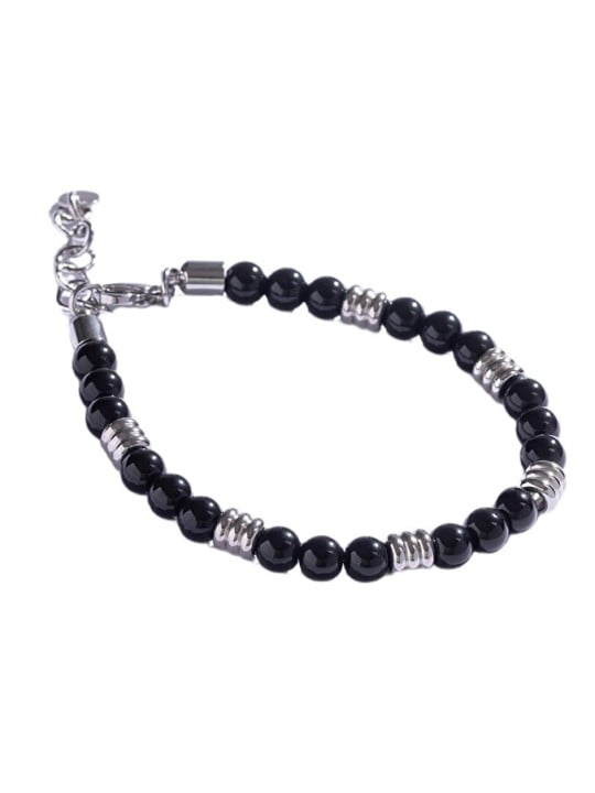 Marc Malone Bracciale da uomo con perline nere MCGB5027 uomo