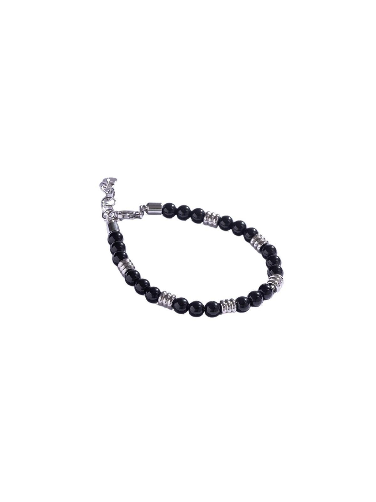 Marc Malone Bracciale da uomo con perline nere MCGB5027 uomo