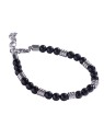 Marc Malone Bracciale da uomo con perline nere MCGB5027 uomo