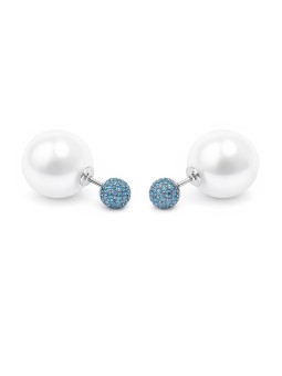 MOISS Splendidi orecchini in argento con perle di conchiglia e zirconi E0003549 donna