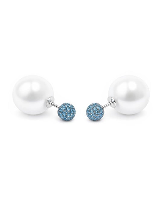 MOISS Splendidi orecchini in argento con perle di conchiglia e zirconi E0003549 donna