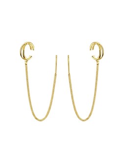 MOISS Orecchini a catena in argento placcato oro E0004291 donna