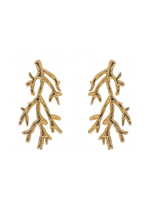 Emily Westwood Orecchini a forma di corallo placcati in oro Camilla EWE250217G donna