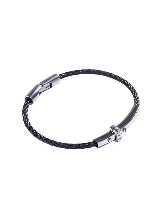 Marc Malone Bracciale da uomo in acciaio nero MCGB5001BS uomo