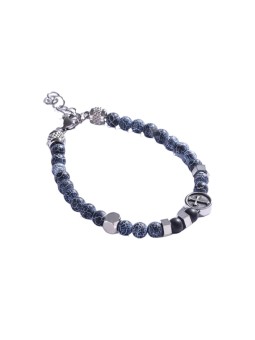 Marc Malone Bracciale da uomo con perline e agata craquelé MCGB5025 uomo
