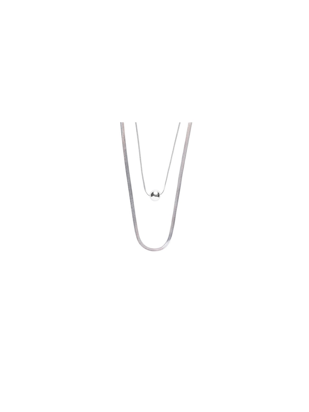 Marc Malone Elegante collana in acciaio Luna Silver Necklace MCN250257S donna