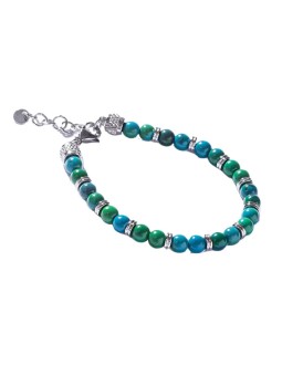 Marc Malone Bracciale da uomo con perline e crisocolla artificiale MCGB5014 uomo