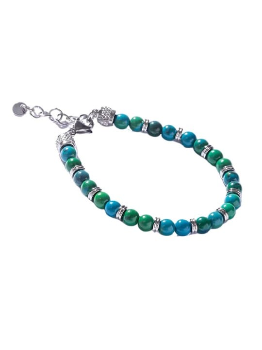 Marc Malone Bracciale da uomo con perline e crisocolla artificiale MCGB5014 uomo
