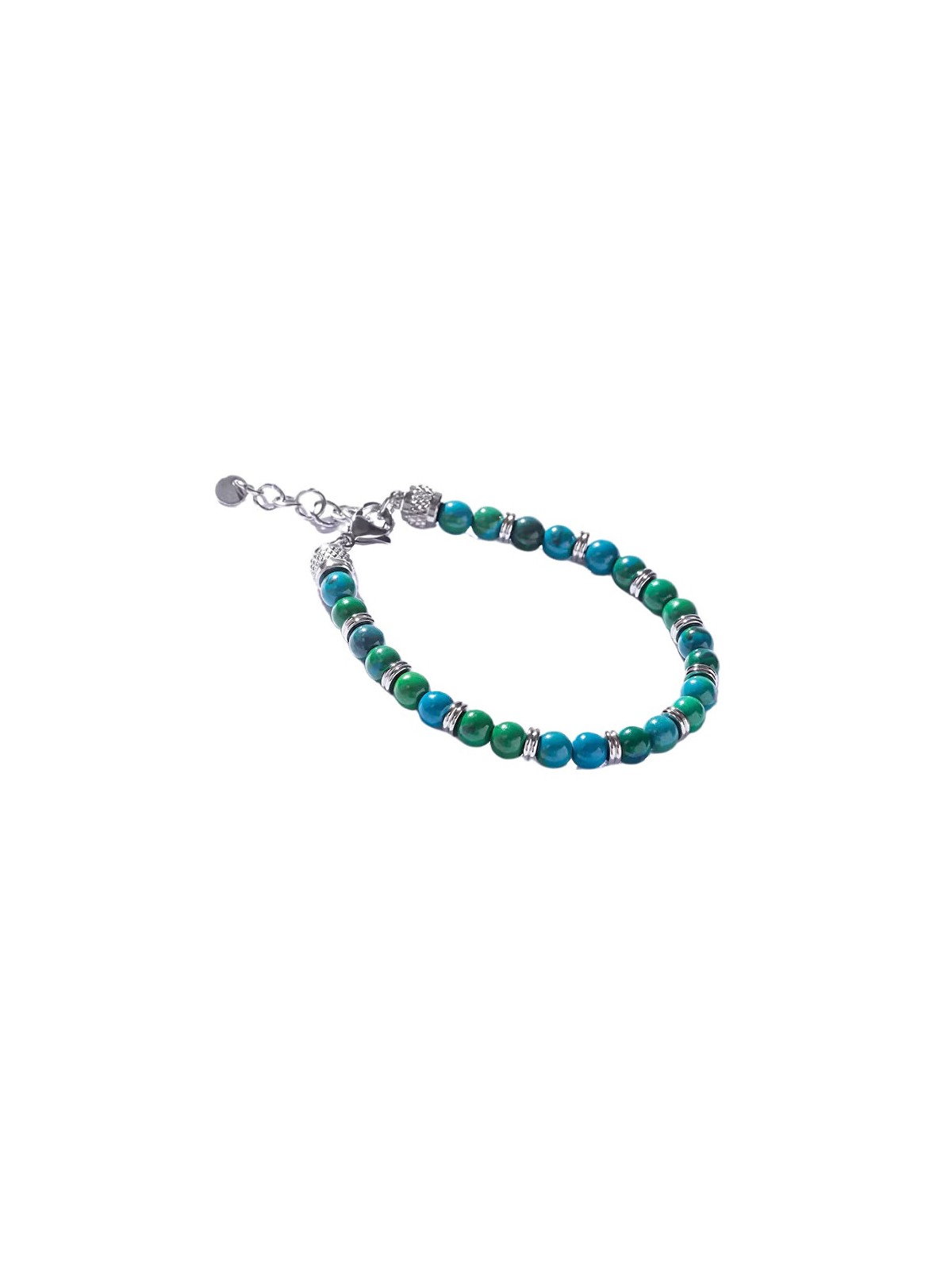 Marc Malone Bracciale da uomo con perline e crisocolla artificiale MCGB5014 uomo