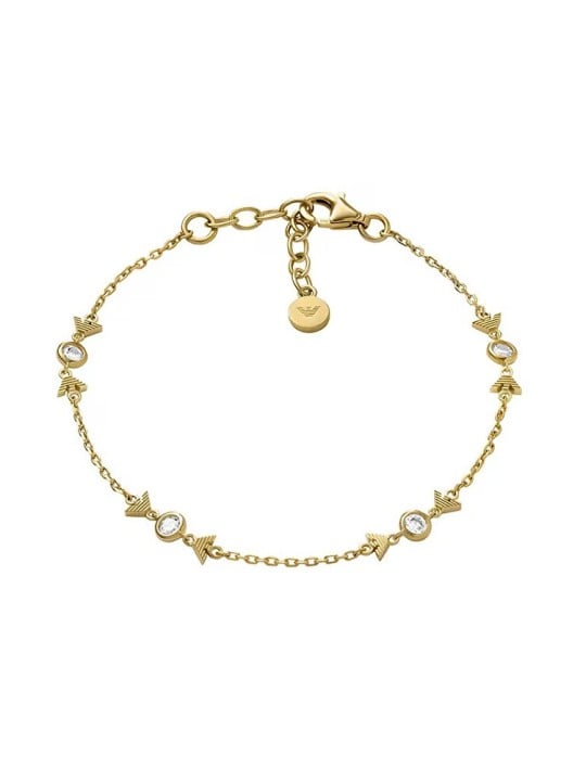 Emporio Armani Incantevole bracciale da donna placcato oro con zirconi EG3619710 donna