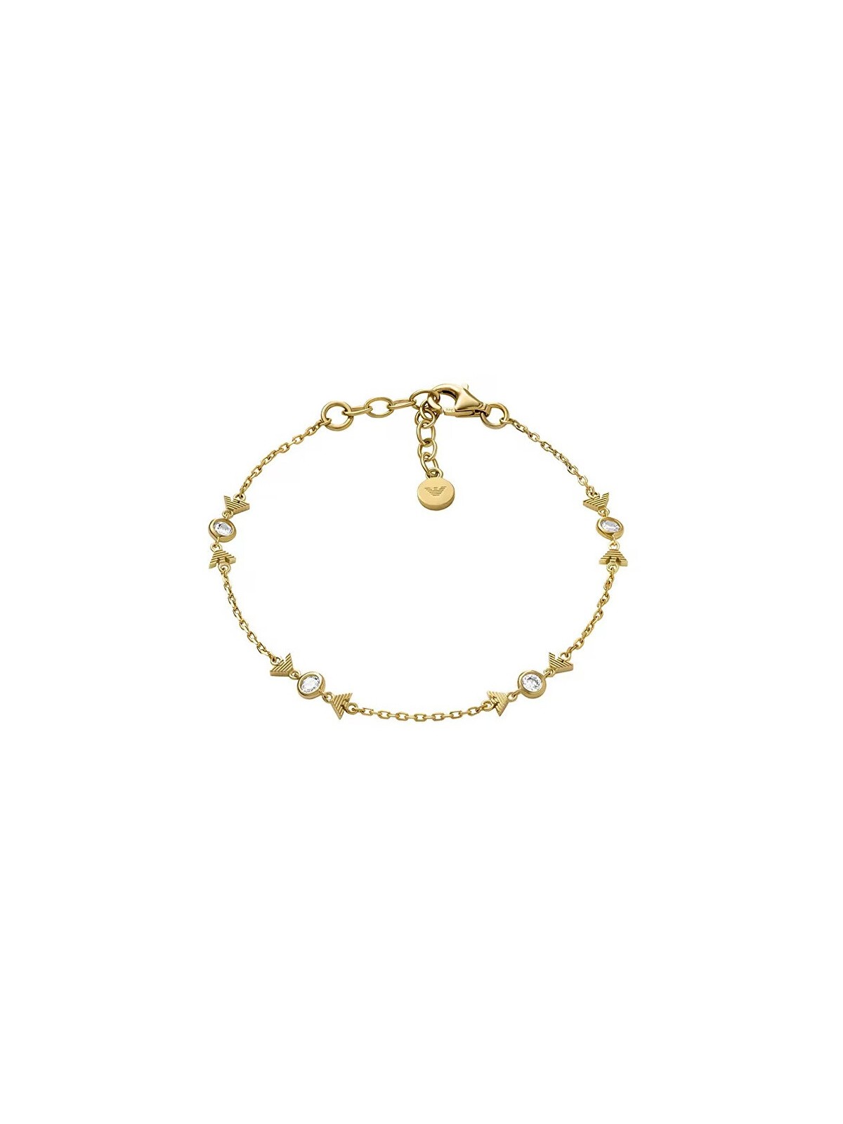 Emporio Armani Incantevole bracciale da donna placcato oro con zirconi EG3619710 donna