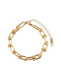 Marc Malone Bracciale di design in acciaio placcato oro MCB250175G donna