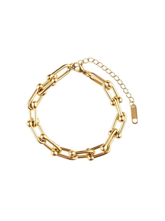 Marc Malone Bracciale di design in acciaio placcato oro MCB250175G donna