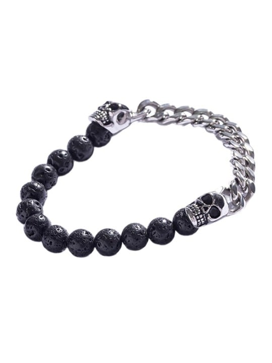 Marc Malone Bracciale da uomo distintivo con pietra lavica MCGB5042S uomo