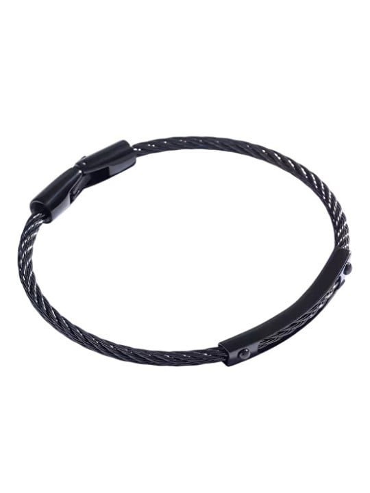 Marc Malone Bracciale da uomo in acciaio nero MCGB5002B uomo