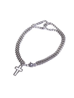 Marc Malone Bracciale da uomo in acciaio con croce MCGB5005S uomo