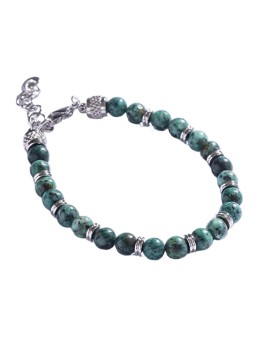 Marc Malone Bracciale da uomo con perline e diaspro africano MCGB5015 uomo