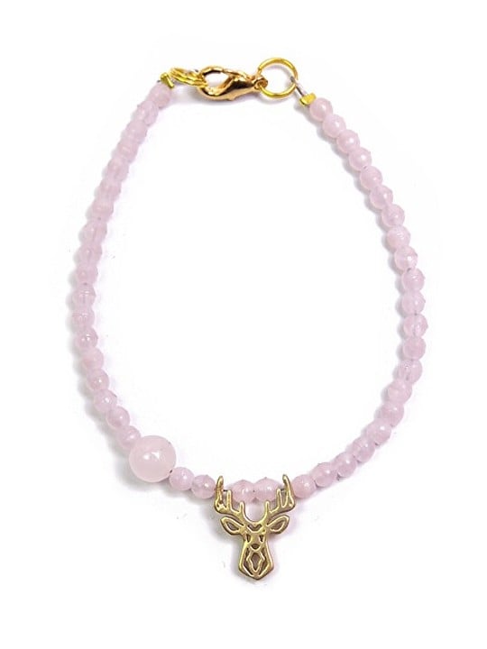 Deers Mini bracciale rosa chiaro con perline e quarzo rosa donna