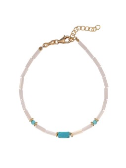Alisia Affascinante bracciale placcato oro con turchese e madreperla AL4995.01.000 donna