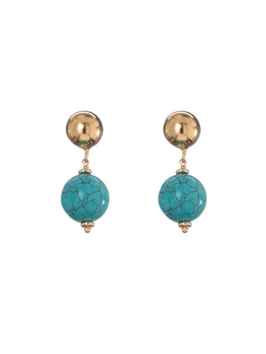 Alisia Orecchini pendenti placcati oro con turchese AL5075.01.069 donna