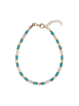 Alisia Elegante bracciale placcato oro con turchese e madreperla AL4996.01.000 donna