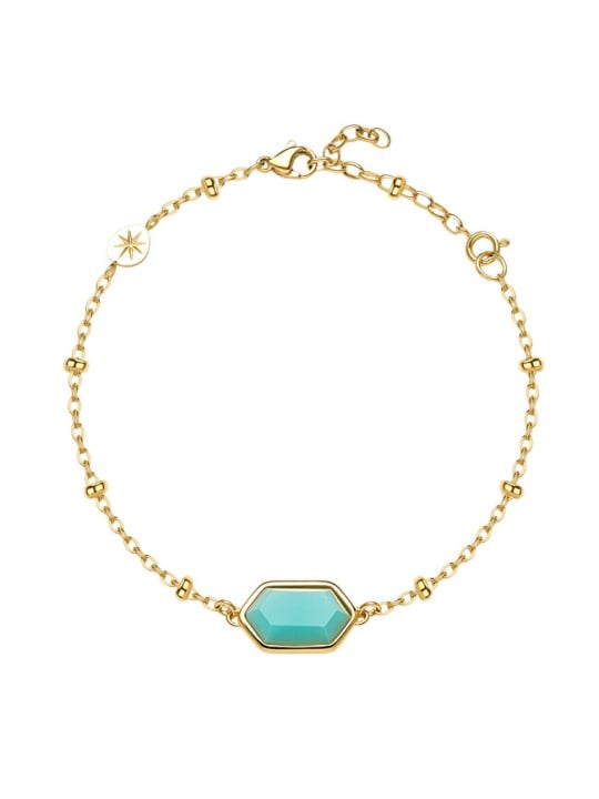 Brosway Affascinante bracciale in acciaio da donna con amazzonite Essential BNL138 donna