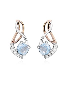 MOISS Orecchini bicolore in argento senza tempo con topazio EG000076 donna