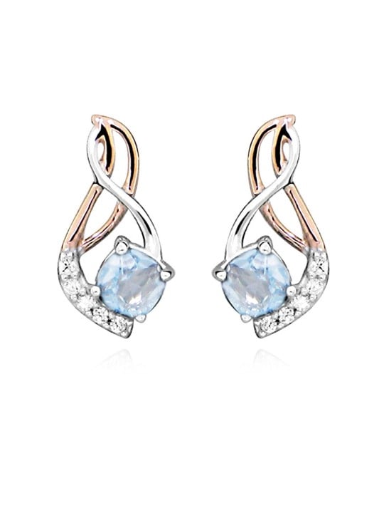 MOISS Orecchini bicolore in argento senza tempo con topazio EG000076 donna