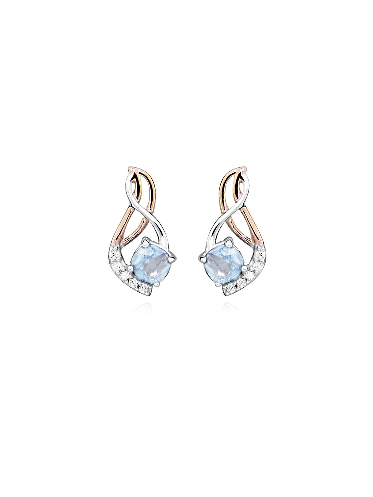 MOISS Orecchini bicolore in argento senza tempo con topazio EG000076 donna