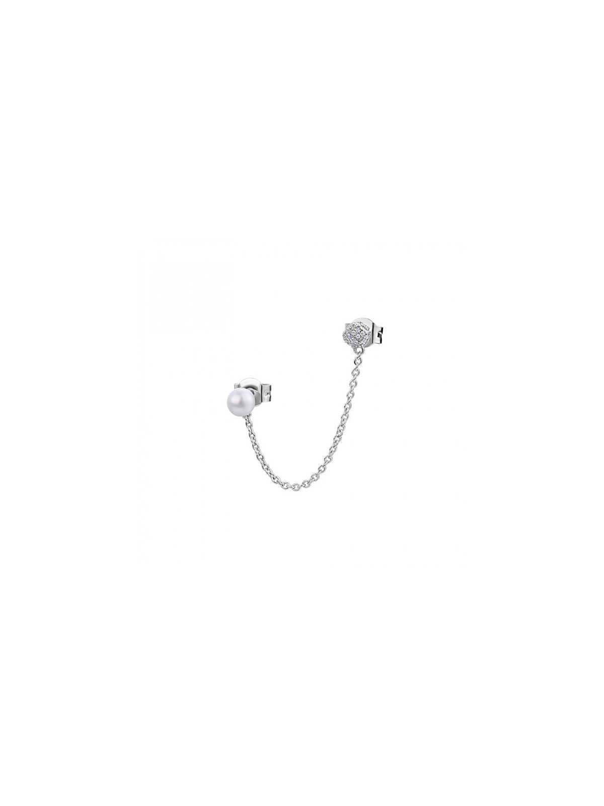 Rosato Elegante orecchino singolo in argento con perla Azzurra RZAZ021 donna