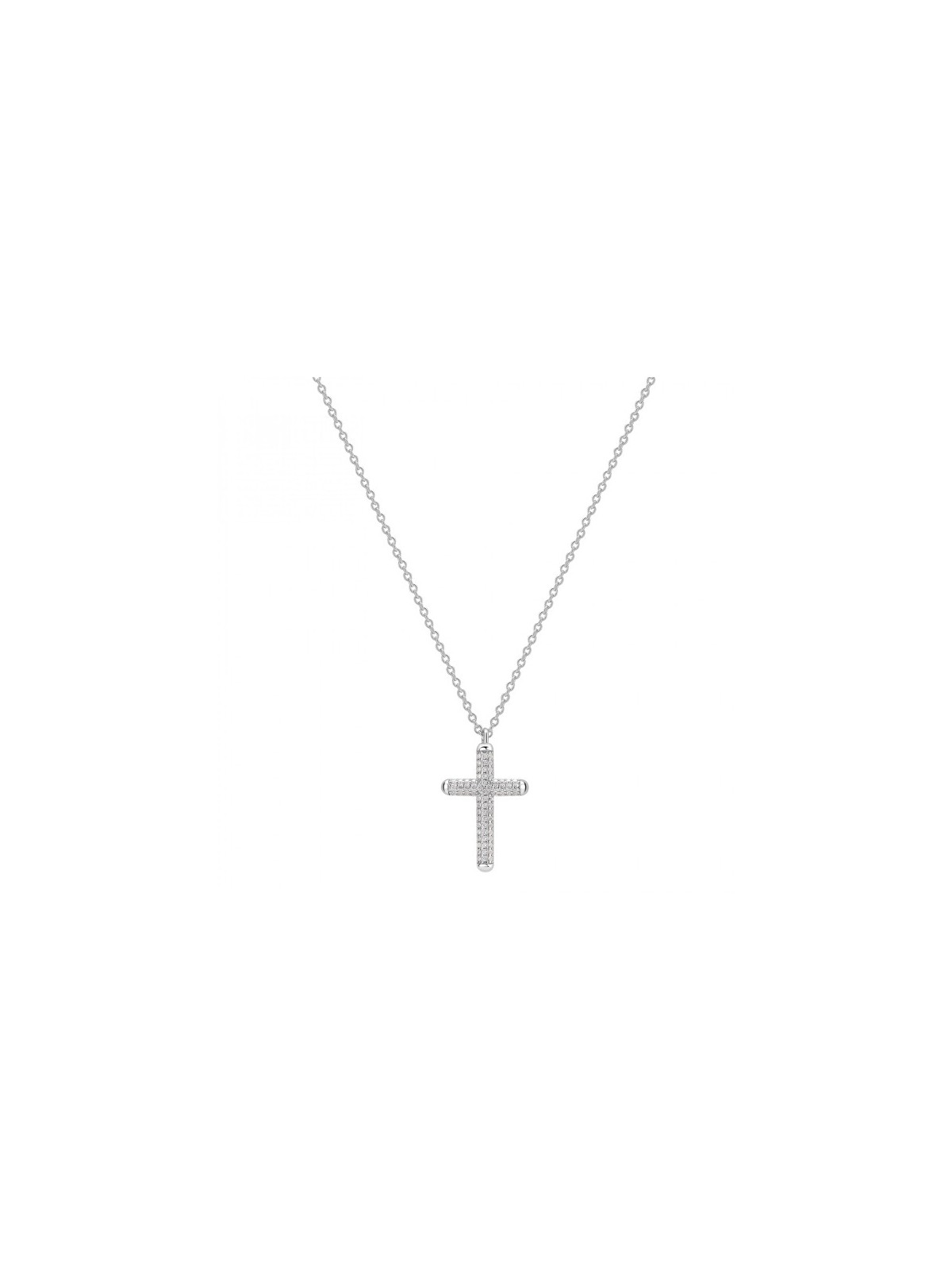 Rosato Collana in argento con croce Bianca RZBI05 catena, ciondolo donna