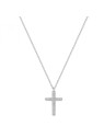 Rosato Collana in argento con croce Bianca RZBI05 catena, ciondolo donna
