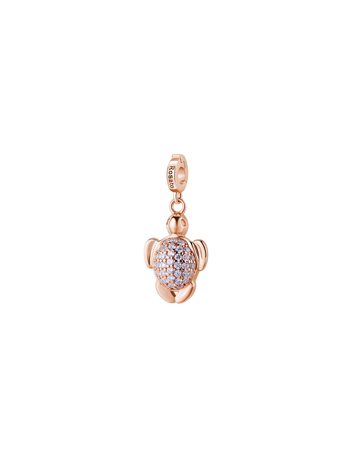 Rosato Ciondolo coordinato a forma di tartaruga marina placcato oro, modello RZ255 donna