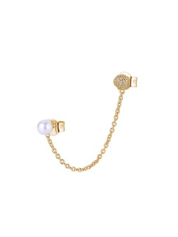 Rosato Elegante orecchino singolo placcato oro con perla Azzurra RZAZ026 donna