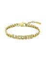 Lacoste Bracciale da donna in acciaio placcato oro con scritta 2040063 donna